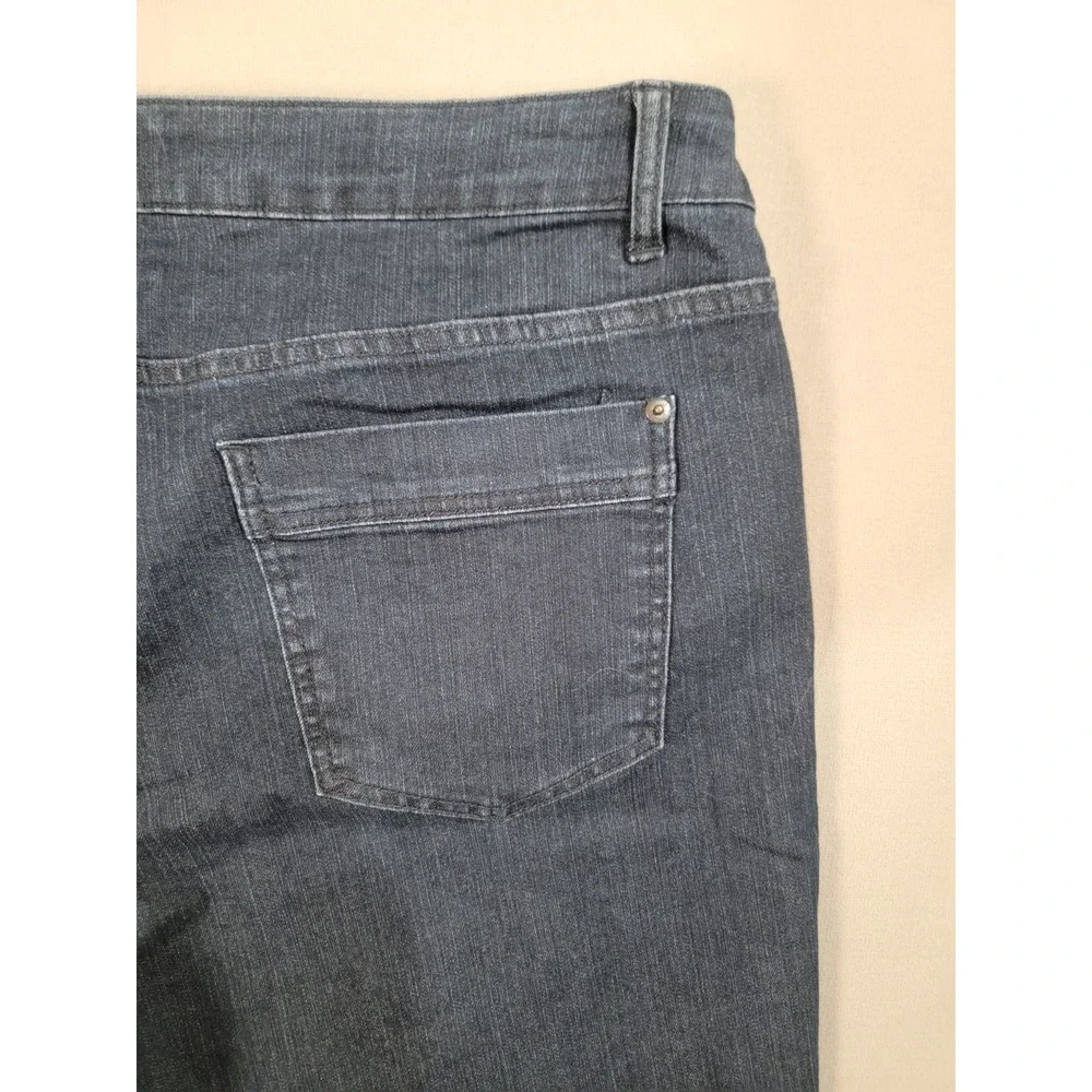Pure Energy Straight Leg Jeans Womens 20W Dark Wash Blue 100% Cotton Denim